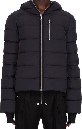 Rick Owens Black Gimp Quilted Down Jacket