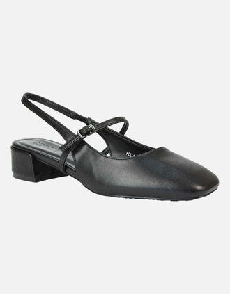 XY London Womens XY London Womens/Ladies Marie Sling Back Court Pumps - Black - Size: 6