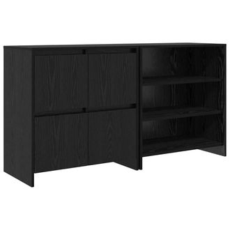Berkfield Home Sideboard 2 pcs Black oak 70 x 41 x 75 cm Engineered wood