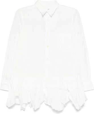 Comme Des Gar&ccedil;ons Camicia con ruches - Bianco