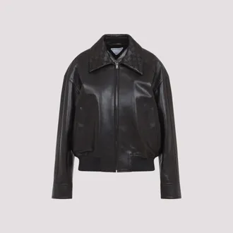 ボッテガヴェネタ Bottega Veneta Leather Jacket Bottega Veneta Cropped Leather Moto Jacket | Saks Fifth Avenue