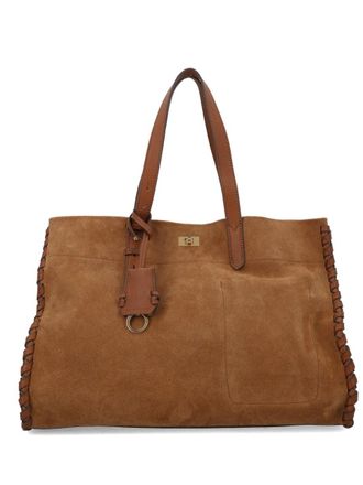 Anya Hindmarch Womens Tote Bag Mortimer Brown Leather Shoulder