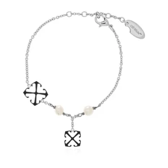 Off-white Bracciale con Perla Sintetica - - Accessories - Donna - Grigio - ONE SIZE