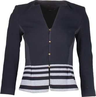 BOSS Boss Hugo Boss Jeisina Blazer in Navy Blue Cotton