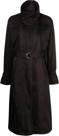Moncler Gabardina Tourgeville - Coats - Mujer - Negro - L