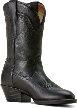 Ariat Easton R Toe Western Boot in Velvety Black at Nordstrom, Size 7.5