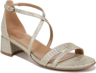 Naturalizer June Ankle Strap Sandal in Cremosa Taupe Leather at Nordstrom, Size 6.5