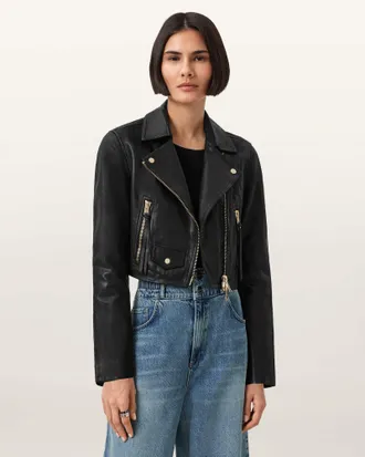 AllSaints Elora Leather Biker Jacket