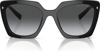 Prada 0pr 23zs Oversized Black Acetate Sunglasses