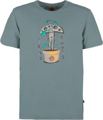 E9 Troots T-Shirt f&uuml;r Herren | grau/t&uuml;rkis