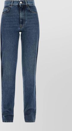 Alberta Ferretti denim straight-leg trousers