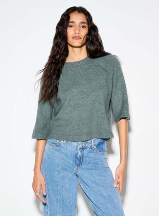 Vero Moda Womens Elbow-length raglan sleeves cropped sweater