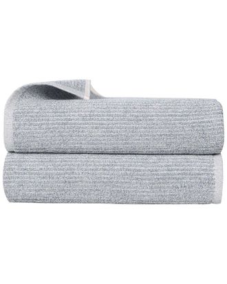 Superior Set of 2 Destin Medium Weight Solid Ribbed Bath Sheets