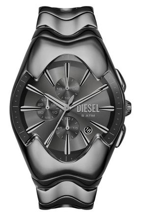 Diesel Mercurial Gunmetal Tonneau Chronograph Bracelet Watch, 45mm x 28mm in Gray at Nordstrom