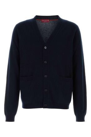 Gucci Middernachtblauwe Kasjmier Cardigan