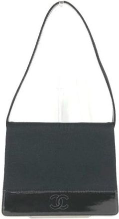 Chanel Pre-owned Shoulder Bags, female, Black, Size: ONE SIZE Pre-owned Cotton Shoulder Bag
