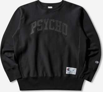 Undercover Men s Champion Psycho Crewneck Sweatshirt Black