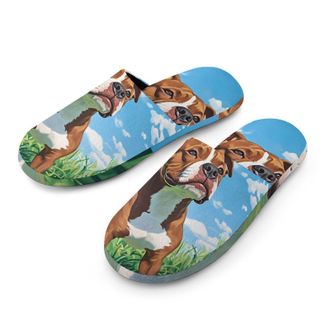 Generic United States Staffordshire Terrier Dog Mens House Slippers Slip Indoor Slipper On Shoes Warm Outdoor