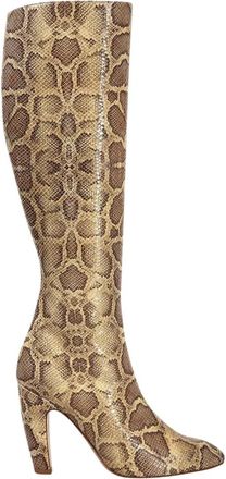Gia Borghini Thelma Boot - Dames - Laarzen met Hak - Beige - 36 EU - Leer - Schoenen