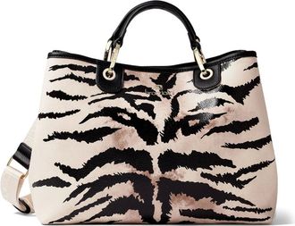 Braccialini Beth Print Handtas - Dames - Tassen - Beige - Maat: ONE Size Zijde