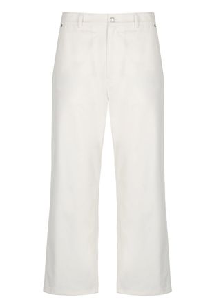 Moschino White Contrast Logo Patches Straight-Leg Jeans