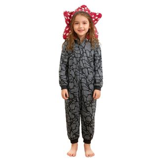 Generic Funny Unisex 3D Demogorgon Bodysuit One Piece Demogorgon Contume Pajamas Hooded Fleece Sleepwear Jumpsuit Winter Onesie Christmas Pajama for Kids Teen