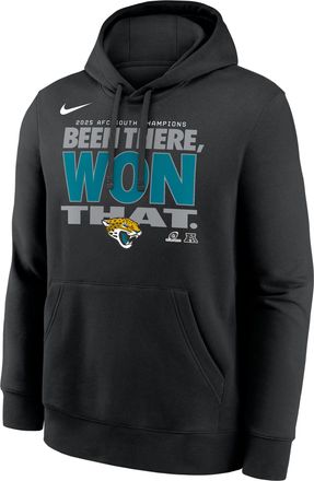 Nike Jacksonville Jaguars 2025 AFC South Champions Trophy Nike Mens NFL Pullover Hoodie in Black | NKDK00A9NZ-KZ5