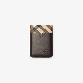 Burberry Pop Check Magnetic Card Case