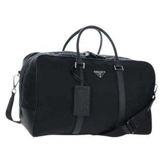 Prada Pre-owned Boston Bag - unisex - Vintage Weekendtas - Zwart - ONE Size - Nylon - Vintage