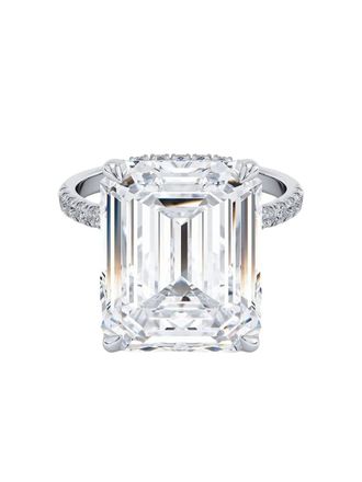 Tilla 14kt witgouden ring met diamant accenten - Zilver