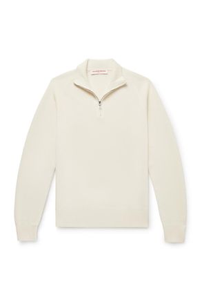 Orlebar Brown Lennard Slim-Fit Merino Wool Half-Zip Sweater