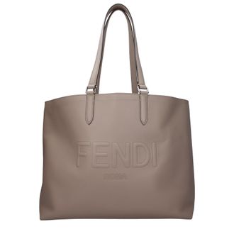 Fendi Damess Schoudertassen Grijs/touwleer