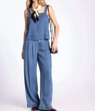 Thread & Supply Maelis Wide Leg Pants In Denim Blue
