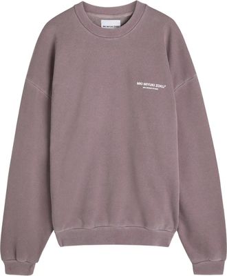 Mki Miyuki Zoku ribbed crew-neck sweatshirt - men - Cotton/Polyester - S - Purple