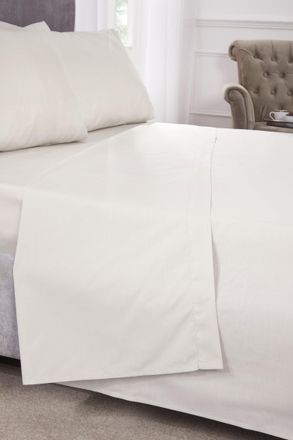 Emma Barclay 180 Thread Count Percale Fitted Sheet in Ivory - Three Quarter Bed - Emma Barclay | TJ Hughes