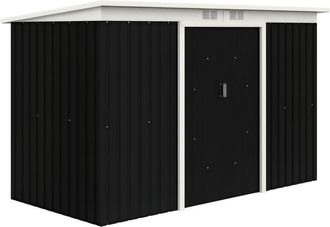 OUTSUNNY Cobertizo De Jard&iacute;n 213x130x172 Cm Base De 2,42 M&sup2; Caseta De Exterior Met&aacute;lica Para Almacenamiento De Herramientas Con 2 Puertas Correderas