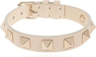 Valentino Garavani Rockstud Armband - Dames - Armbanden - Beige - ONE Size - Leer - Accessoires