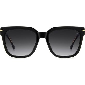 Victoria Beckham 53mm Square Sunglasses in Black/Dark Grey at Nordstrom