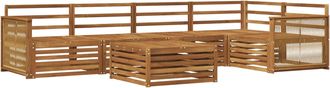 vidaXL Conjunto De Sof&aacute;s De Exterior 6 Uds. Natural Vidaxl