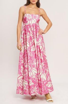 Flying Tomato Print Cotton Maxi Dress in Pink at Nordstrom Rack, Size Medium