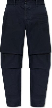 Dsquared2 Broeken, Heren, Blauw, XL, Katoen, Broek met logo