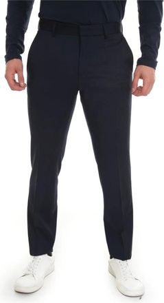 HUGO BOSS Klassieke Lichtgewicht Wollen Broek - Heren - Chinos - Blauw - 3XL - Wol - Broeken