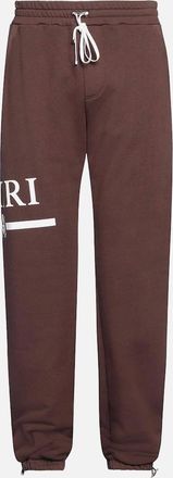 Amiri Mens Amiri MA Bar Logo Printed Joggers in Brown - Size: 33/32/32