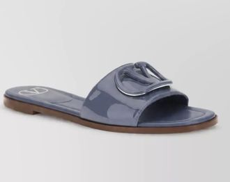 Valentino Garavani patent leather slide sandals