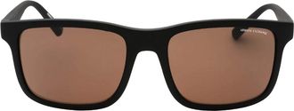 A|X Armani Exchange Mens Armani Exchange Brown Lens Black Sunglasses - Size: ONE size