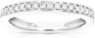 Vir Jewels 1/4 cttw Lab Grown Diamond Wedding Band in Sterling Silver For Women