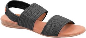 Andr&eacute; Assous Nigella Featherweight Woven Slingback Sandal in Black at Nordstrom, Size 10