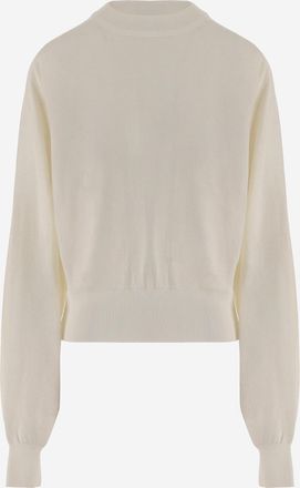Jacquemus Merino Wool Sweater With Logo Embroidery