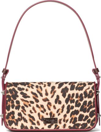 Kate Spade New York small liv leather downtown shoulder bag in Leopard Multi at Nordstrom