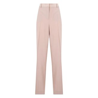 Alberta Ferretti High-waisted Trousers with pleats - female - Alberta Ferretti - Straight Trousers - Pink - 2XL - Trousers
